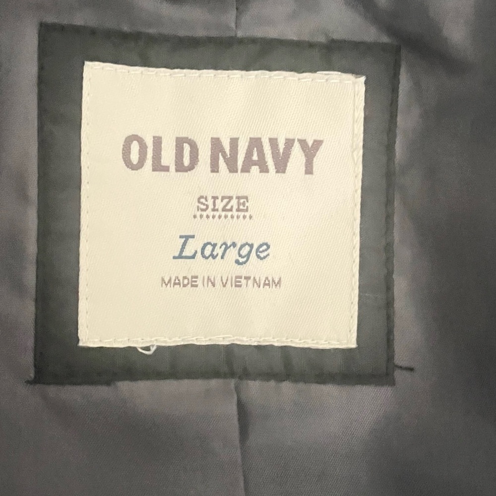 Old Navy Black and Gray Peacoat Plaid Jacket Sz L - Picture 5 of 6